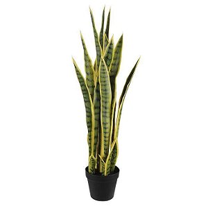Planta Artificial Espada de São Jorge 90cm c/ pote X25