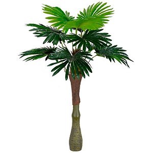 Árvore Permanente Palmeira Leque Real Toque Verde 1,2m