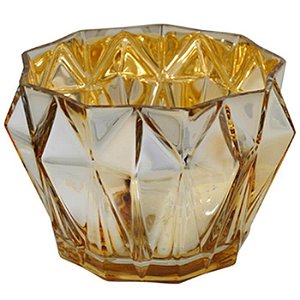 Vaso Geométrico Decorativo Vidro 13(A)x13,5(D)