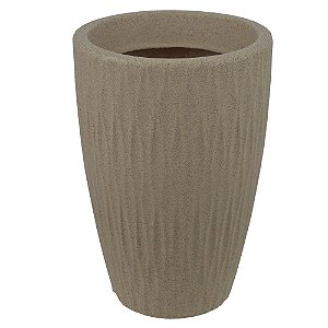 Vaso Cachepot Cônico Areia Polietileno 28x19cm