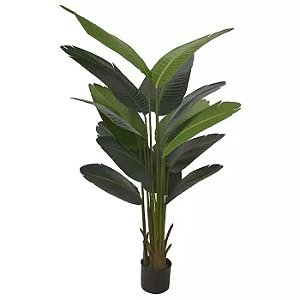 Bananeira de Jardim Verde 1,7m Árvore Artificial com pote