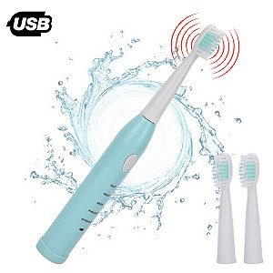 Escova De Dente Elétrica Usb Limpeza Bucal 5 Níveis
