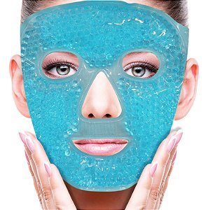Máscara Facial Terapêutica Com Contas Em Gel Anti Inchaço