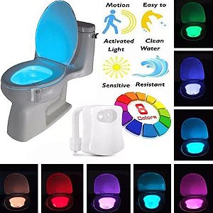 Luz Led Com Sensor Para Vaso Sanitario Privada Light Bowl