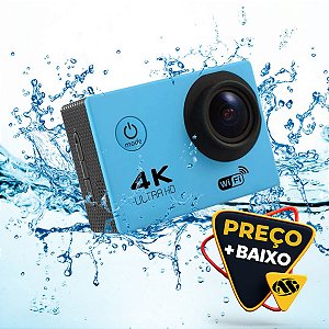 Câmera De Ação 4K Ultra HD Com Wifi A Prova D’Água