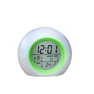 Relogio Digital 3d Led Parede Mesa Alarme Snooze 12/24 Horas