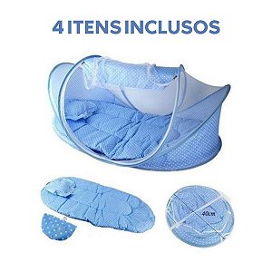 Berço Acolchoado Para Bebê Portátil Com Proteção Mosquiteiro - Artigos e  Acessórios Cama, Mesa e Banho, Decoração e Utilidades