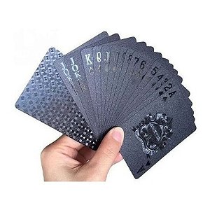 Baralho Preto Dollar Poker Cartas Jogos Prova D'água