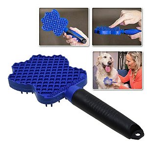 Escova Silicone Pet 3 Em 1 Tira Pelos Massageadora Higiênica