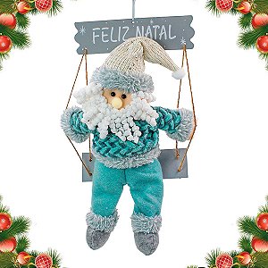 Papai Noel Enfeite Natalino Balanço Pendente Pelúcia