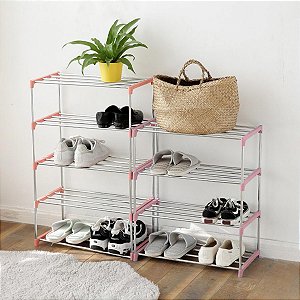Sapateira Vertical Aço Inox 10 Pares 5 Andares Organizador Calçados