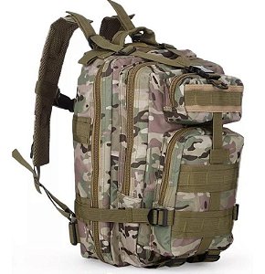 Mochila Tática Militar Assalt 30l Cinza Esverdeada Camuflada