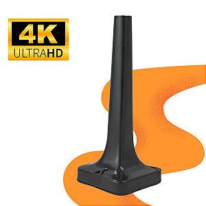 Antena Interna TV Digital Amplificada Full HD 4k 2,5m Cabo