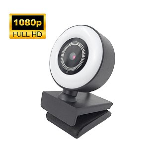 Web Cam Camera USB Full HD 1080p Com Microfone E Lanterna