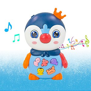 Teclado Piano Musical Bebê Brinquedo Infantil Divertido Som Pinguim