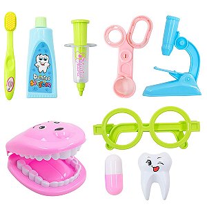 Kit Brinquedo Dentista Mini Doutor Médica Infantil Educativo