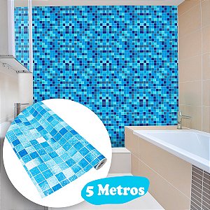 Papel De Parede Autocolante Adesivo 5Mts Por 45cm Decoração Banheiro Cozinha Casa