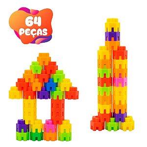 Brinquedo De Montar Interativo Plastico Blocos Infantil Coloridos Hexagonais Encaixar