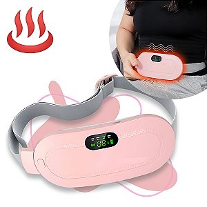 Cinta Aquecimento Alivio Cólica Menstrual Esquenta Vibração Almofada USB