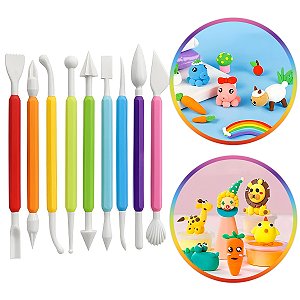Kit 8 Estecas Esculpir Modelar Biscuit Massas Artesanato