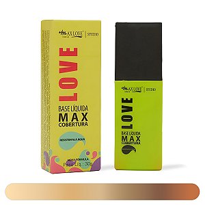 Base Líquida Max Cobertura Matte Resistente Água Max Love