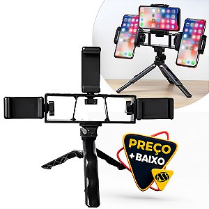 Suporte Mini Tripe 3 Celular Multifuncional 360 Ajustável