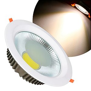 Luminária Embutir Redonda 30w Downlight Led COB Lâmpada