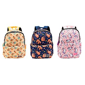 Mochila de Costas Infantil Bichinhos Criança Escola