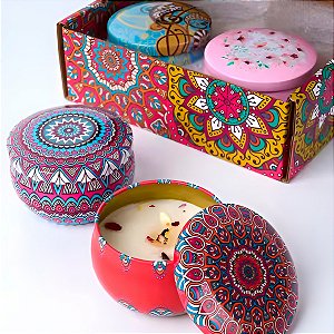 Vela Perfumada Lata Decorativa Decoração Presentes