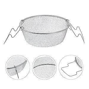 Cesto para Fritura Aço Inox com Alça Redondo 20cm