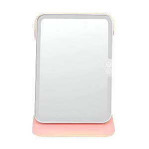 Espelho LED Portátil com Capa Recarregável Touch USB