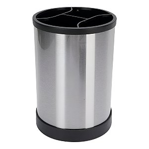 Porta Utensílio Giratório Aço Inox Escorredor Multiuso