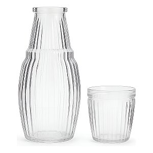 Jarra Moringa com Copo Vidro Água Suco 1 Litro Utilidade