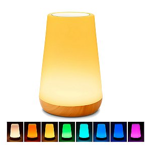 Abajur Luminária Touch USB Mesa Decoração Iluminação RGB