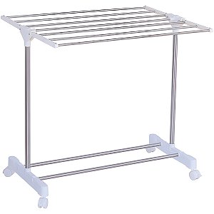 Varal Dobrável Chão Secador Suporte Roupas Utilidade