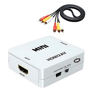 Mini Adaptador Conversor Conector HDMI para AV RCA