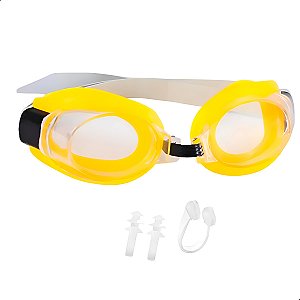 Kit Óculos Protetor Auricular Nariz Natação Piscina