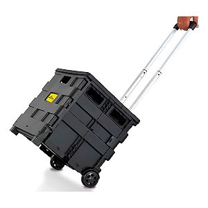 Carrinho Caixa Dobrável Transporte com Tampa Reforçado