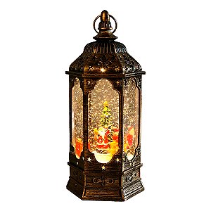 Lâmpada Globo de Neve Musical Decoração Natalina