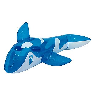 Boia Inflável Formato Baleia Azul Infantil Piscina
