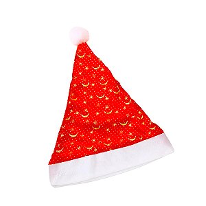 Gorro Estrelado Papai Noel Natal Enfeite Decoração