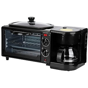 Máquina Café da Manhã 3 em 1 Multifuncional Forninho Cafeteira