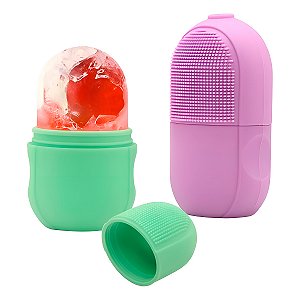 Suporte Esponjinha Silicone Facial Molde Gelo Cuidados Pele