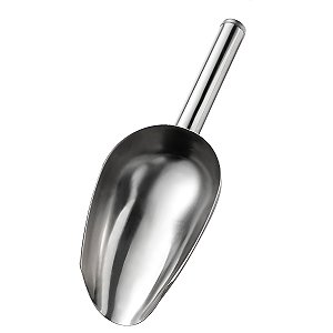 Pegador Aço Inox Gelo Pá Multiuso Barman Prateado