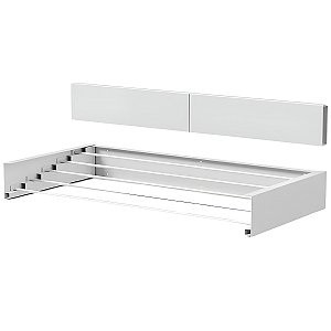 Varal Retrátil Invisível 5 Varetas Branco Parede Roupa