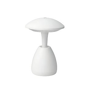 Mini Luminária Abajur Branco Mesa Escritório Cogumelo