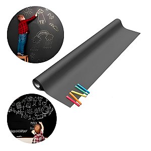 Lousa Adesivo Papel de Parede Quadro Negro Fosco Giz