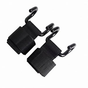 2 Ganchos Levantamento de Peso Munhequeira Pulso Academia