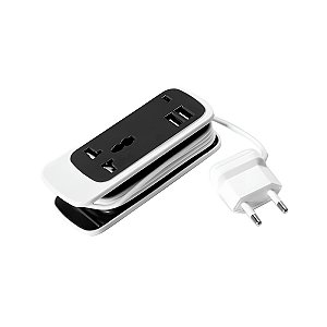 Extensão Filtro de Linha Tomada Universal USB Duplo