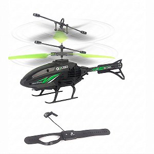 Brinquedo Helicóptero Sensor Mão Recarregável Diversão